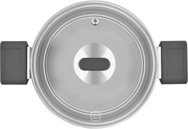 Кастрюля Rondell Quadro RDS-1597 5.1л. d=24см (с крышкой) стальной