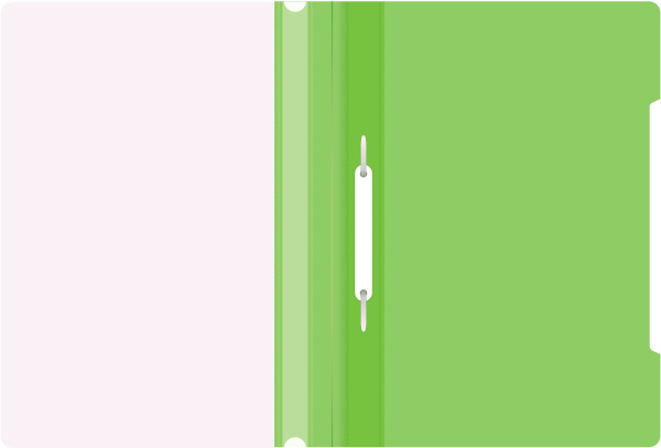 Папка-скоросшиватель Бюрократ -PS20LETT A4 прозрач.верх.лист пластик салатовый 0.12/0.16