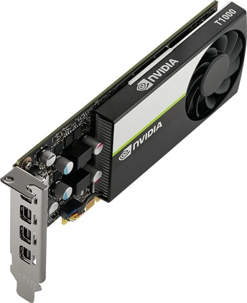 Видеокарта PNY PCI-E T1000 NVIDIA T1000 4096Mb 128 GDDR6 mDPx4 Bulk low profile
