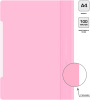 Папка-скоросшиватель Бюрократ Pastel -PSLPAST/PINK A4 прозрач.верх.лист пластик розовый 0.14/0.18