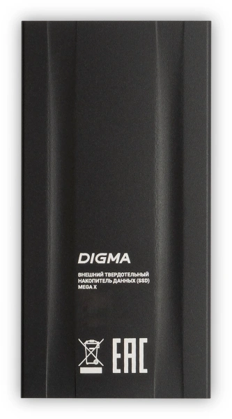 Накопитель SSD Digma USB3.2 Gen2x2 4TB DGSM8004T2MGG MEGA X 1.8" темно-серый