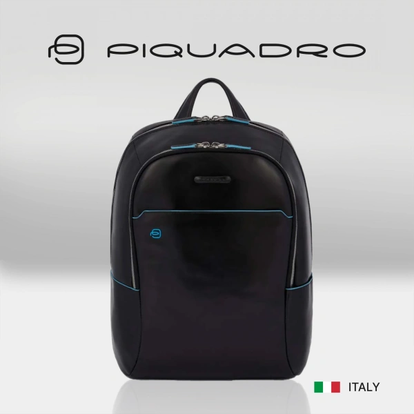 Рюкзак унисекс Piquadro Blue Square CA3214B2/N черный кожа