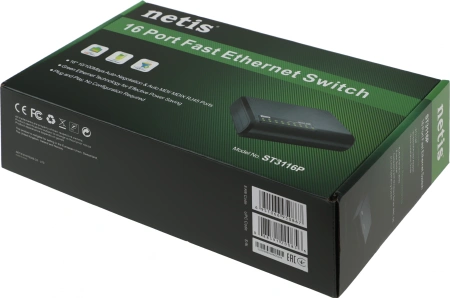 Коммутатор Netis ST3116P 16x100Mb неуправляемый