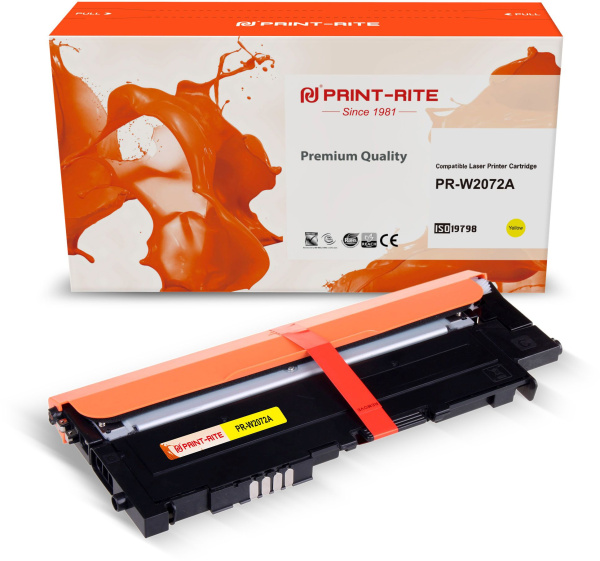 Картридж лазерный Print-Rite TFHA9PYPU1J PR-W2072A W2072A (есть ограничения по прошивке) желтый (700стр.) для HP Color Laser 150a/150nw/178nw MFP/179fnw MFP