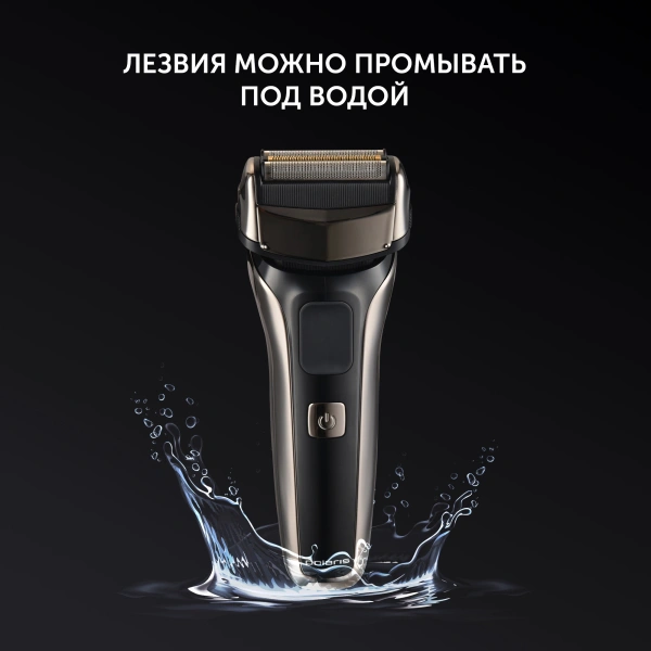 Бритва сетчатая Polaris PMF 1013RC реж.эл.:3 питан.:элек.сеть/аккум. черный/серебристый
