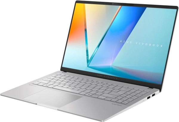 Ноутбук Asus Vivobook S 15 OLED S5507QA-MA052W Snapdragon X Elite X1E-78-100 32Gb SSD1Tb Qualcomm Adreno 15.6" OLED 3K (2880x1620) Windows 11 Home silver WiFi BT Cam (90NB14Q2-M00630)