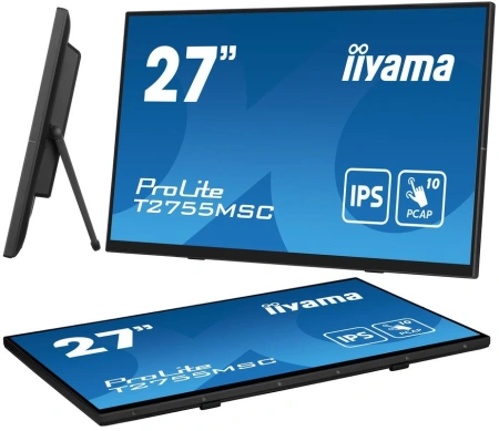 Монитор Iiyama 27" ProLite T2755MSC-B1 черный IPS LED 16:9 HDMI M/M матовая 400cd 178гр/178гр 1920x1080 60Hz DP FHD USB Touch 5.8кг