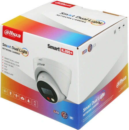 Видеокамера IP Dahua DH-IPC-HDW1239VP-A-IL-0280B 2.8-2.8мм цв. корп.:белый
