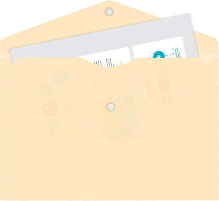 Конверт на кнопке Бюрократ DeLuxe DL801MILK/1 A4 пластик 0.18мм молочный