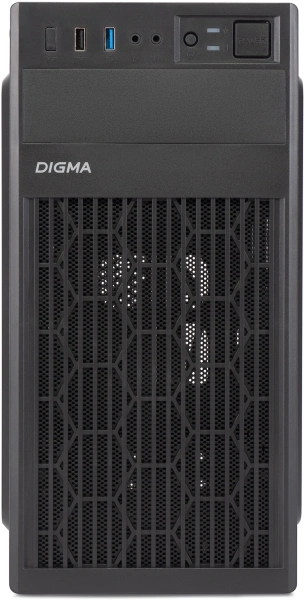 Корпус Digma DCC-MN302 черный без БП mATX 2xUSB2.0 audio