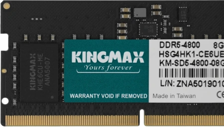 Память DDR5 8GB 4800MHz Kingmax KM-SD5-4800-8GS RTL PC5-38400 CL40 SO-DIMM 260-pin 1.1В single rank