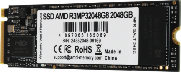 Накопитель SSD AMD PCIe 3.0 x4 2TB R3MP32048G8 Radeon M.2 2280