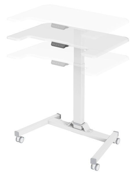 Стол для ноутбука Cactus VM-FDE101 столешница МДФ белый 80x60x123см (CS-FDE101WWT)