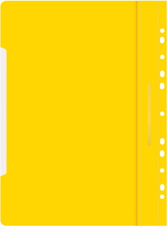 Папка-скоросшиватель Бюрократ PS-P20YEL A4 прозрач.верх.лист боков.перф. пластик желтый