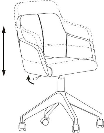 Кресло Бюрократ CH-380GL коричневый Marsell 22 крестов.4-луч. пластик пластик серый