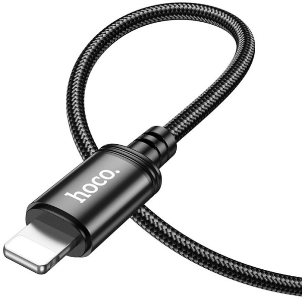 Кабель Hoco X89 Wind iP USB-C-Lightning (m) 1м черный коробка