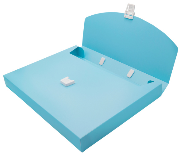 Портфель Бюрократ Pastel PASTPP01BLUE 1 отдел. A4 пластик 0.7мм голубой