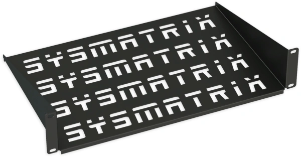 Полка стационарная Sysmatrix SH 3003.900 1U нагр.:15кг. 19" 300мм черный (упак.:1шт)