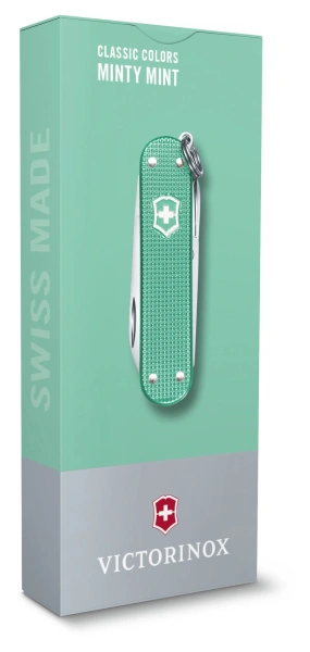Нож перочинный Victorinox Classic Minty Mint (0.6221.221G) 58мм 5функц. карт.коробка