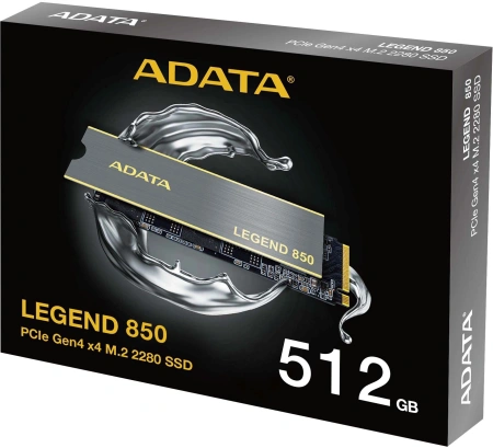 Накопитель SSD A-Data PCIe 4.0 x4 512GB ALEG-850-512GCS Legend 850 M.2 2280