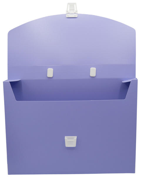 Портфель Бюрократ Pastel PASTPP01VIO 1 отдел. A4 пластик 0.7мм фиолетовый