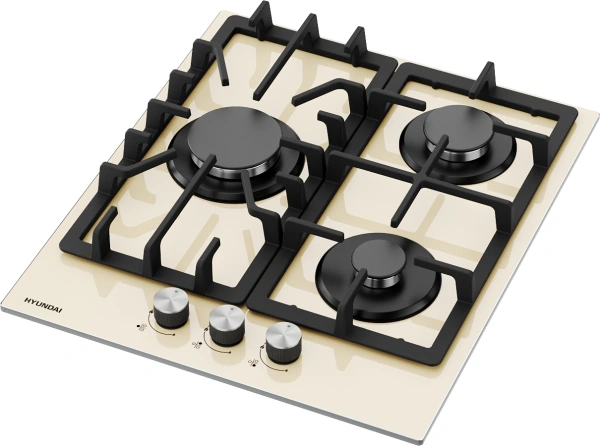 Газовая варочная поверхность Hyundai HHG 4333 BE бежевый