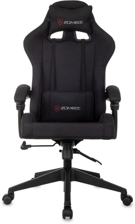 Кресло игровое Zombie Predator черный Neo Black с подголов. крестов. пластик
