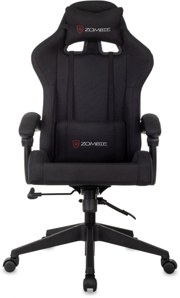 Кресло игровое Zombie Predator черный Neo Black с подголов. крестов. пластик