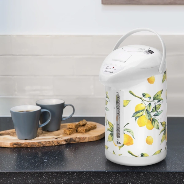 Термопот Maxwell MW-1756 3.8л. 750Вт белый/рисунок