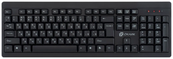 Клавиатура Оклик 95KW черный USB беспроводная (1788287)