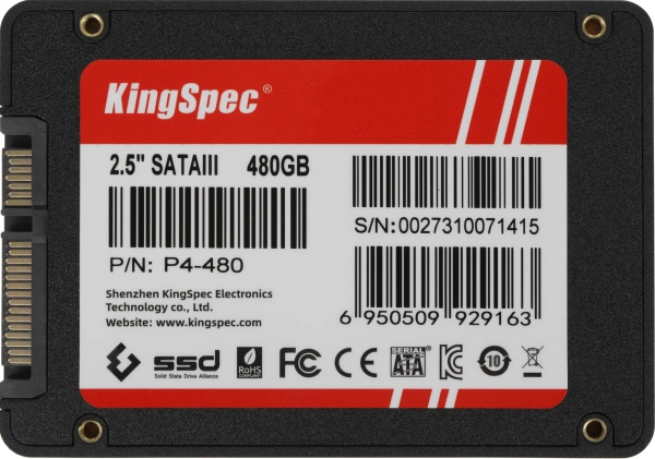 Накопитель SSD Kingspec SATA-III 480GB P4-480 2.5"