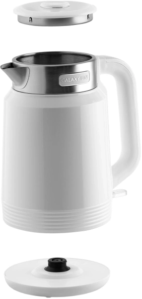 Чайник электрический Galaxy Line GL 0364 1.7л. 2200Вт белый корпус: нерж.сталь/пластик (7010103641)