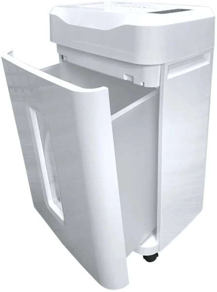 Шредер Office Kit S215N 3,9x38 белый (секр.P-4) фрагменты 22лист. 35лтр. скрепки скобы пл.карты CD