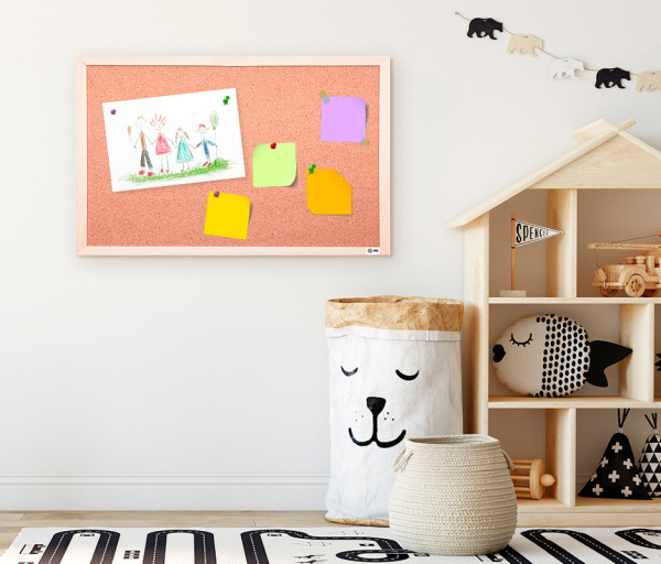 Доска пробковая Cactus CS-CWBD-30x45 пробковая коричневый 30x45см деревянная рама пробка