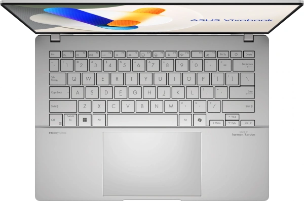 Ноутбук Asus VivoBook S14 OLED M5406WA-QD127 Ryzen AI 9 365 24Gb SSD1Tb AMD Radeon 880M 14" OLED WUXGA (1920x1200) noOS silver WiFi BT Cam (90NB14P1-M007L0)