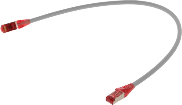 Патч-корд Hyperline PC-LPM-STP-RJ45-RJ45-C5E-0.5M-LSZH-GY PC-LPM-STP-RJ45-RJ45-C5E-0.5M F/UTP общий экран RJ-45 вил.-вилка RJ-45 кат.5E 0.5м серый LSZH (уп.:1шт) 26AWG