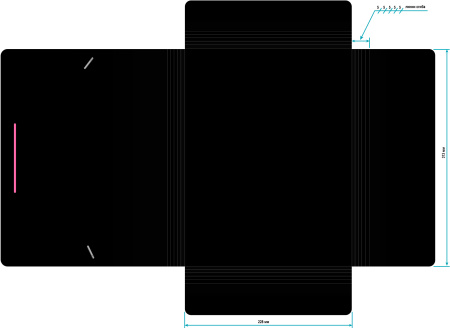 Папка на резинке Бюрократ Black Opal BL510/1 A4 пластик кор.30мм 0.5мм черный