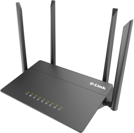 Роутер беспроводной D-Link DIR-822/RU/R4A AC1200 10/100BASE-TX черный