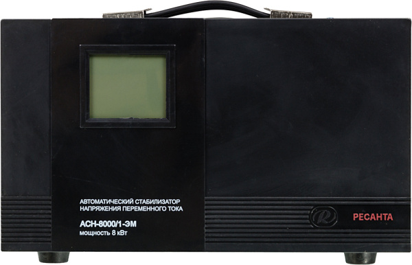 Стабилизатор напряжения Ресанта АСН-8000/1-ЭМ однофазный черный (63/1/7)