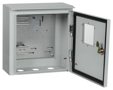 Щит распределительный IEK MKM51-N-01-54 TITAN ЩУ 1/1-0 У1 IP66 навесной 300мм 150мм 310мм 6мод. металл IP66 серый с возможностью установки счетчика (упак.:1шт)