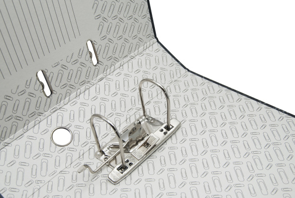 Папка-регистратор Buro МP75-237BК/SBURO A4 75мм картон/бумага черный мет.окант. сборная