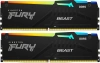 Память DDR5 2x8Gb 5600MHz Kingston KF556C40BBAK2-16 Fury Beast RGB RTL Gaming PC5-44800 CL40 DIMM 288-pin 1.25В single rank с радиатором Ret