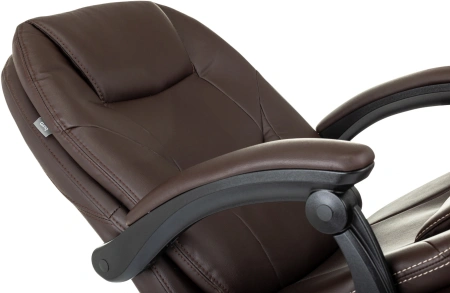Кресло руководителя Бюрократ CH-868N-BF коричневый эко.кожа крестов. пластик подст.для ног