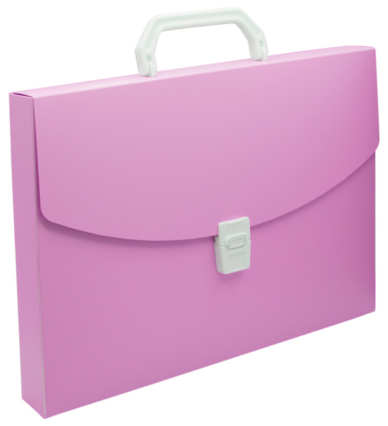 Портфель Бюрократ Pastel PASTPP01PINK 1 отдел. A4 пластик 0.7мм розовый