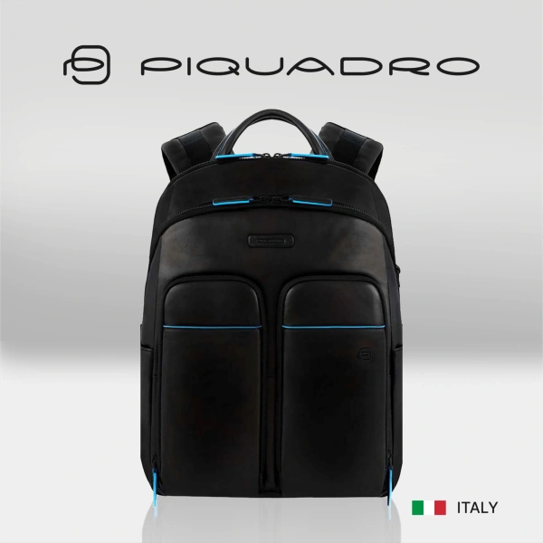 Рюкзак мужской Piquadro Blue Square Revamp CA5574B2V/N черный кожа