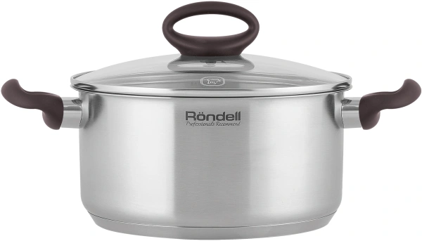 Кастрюля Rondell Tierno RDS-1593 4.8л. d=24см (с крышкой) стальной