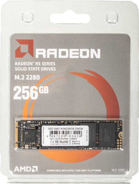 Накопитель SSD AMD SATA III 256Gb R5M256G8 Radeon M.2 2280