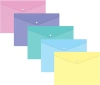 Конверт на кнопке Бюрократ Pastel -PKPAST/BLUE A4 пластик 0.18мм голубой