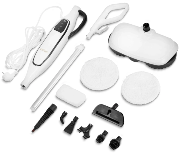 Швабра паровая Kitfort КТ-1092 1300Вт белый/черный