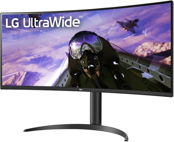 Монитор LG 34" UltraWide 34WP65C-B черный VA LED 21:9 HDMI M/M матовая HAS 300cd 178гр/178гр 3440x1440 160Hz FreeSync DP UW 7.7кг